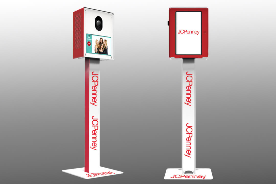 Photo booth with corporate branding