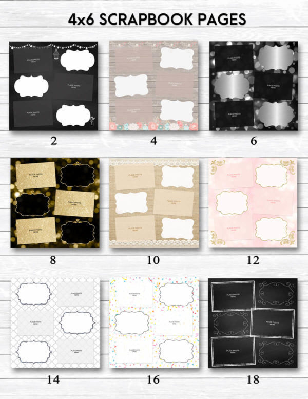 Photo booth scrapbook paper choice